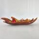 Coupe a fruits vintage 1960 ceramique rouge & marron dlg vallauris 60s retro