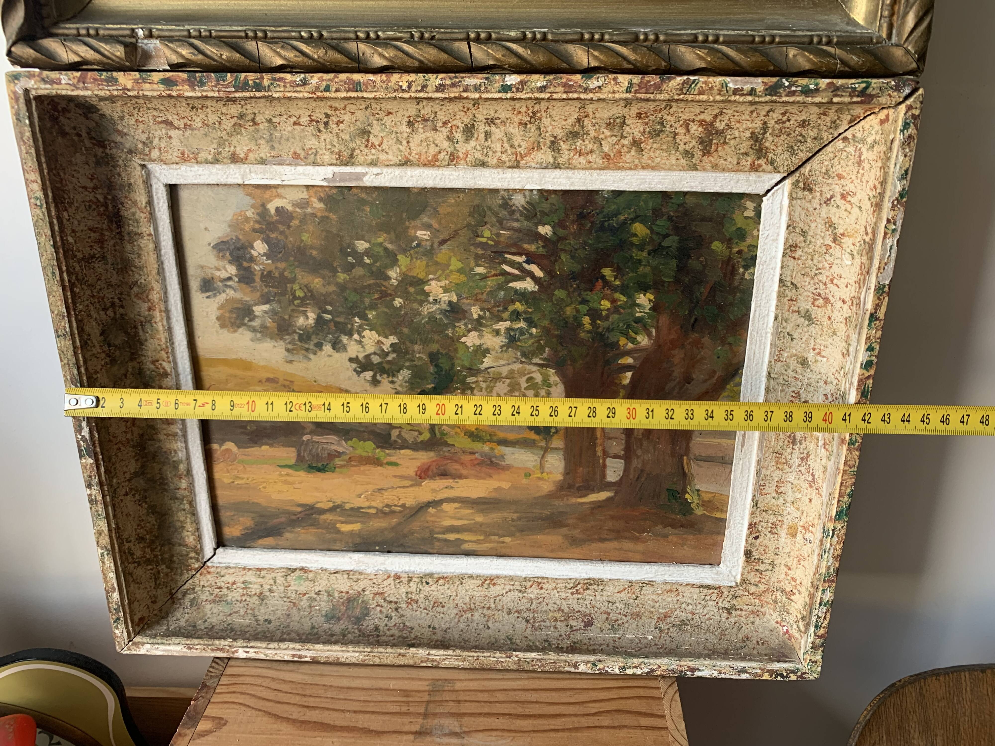 Pair of Impressionist Oil Paintings of Vintage and Antique Landscapes