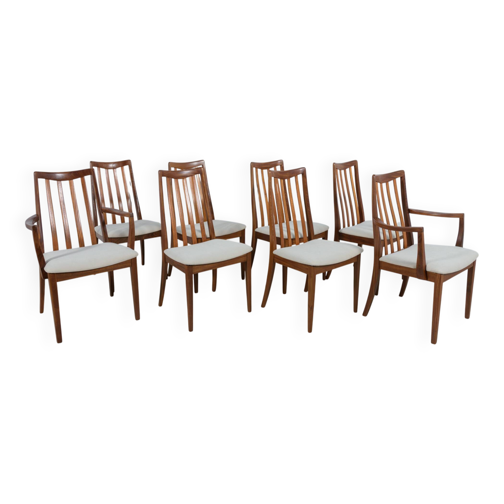 Mid-Century Teak and Fabric Dining Chairs by Leslie Dandy for G-Plan, 1960s