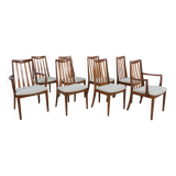 Mid-Century Teak and Fabric Dining Chairs by Leslie Dandy for G-Plan, 1960s