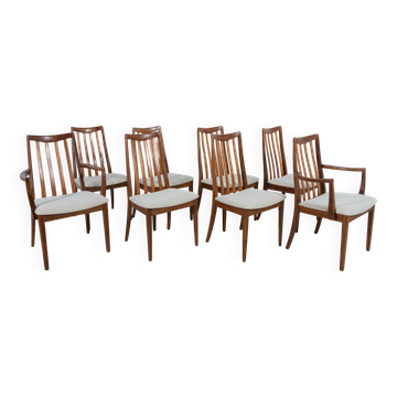 Mid-Century Teak and Fabric Dining Chairs by Leslie Dandy for G-Plan, 1960s
