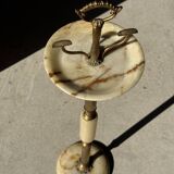 Marble and brass standing ashtray H74 D17
