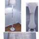 Massive alabaster floor lamp with metal embellishments from the 1970s.