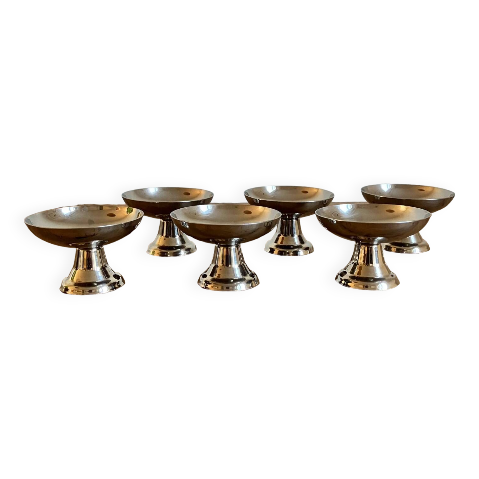 6 stainless steel ice cream cups