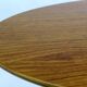 Tulip coffee table in walnut, mid-century modern style, restored by Dřevotvar, 1960s.