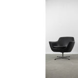 Fauteuils pivotants noirs, 1970