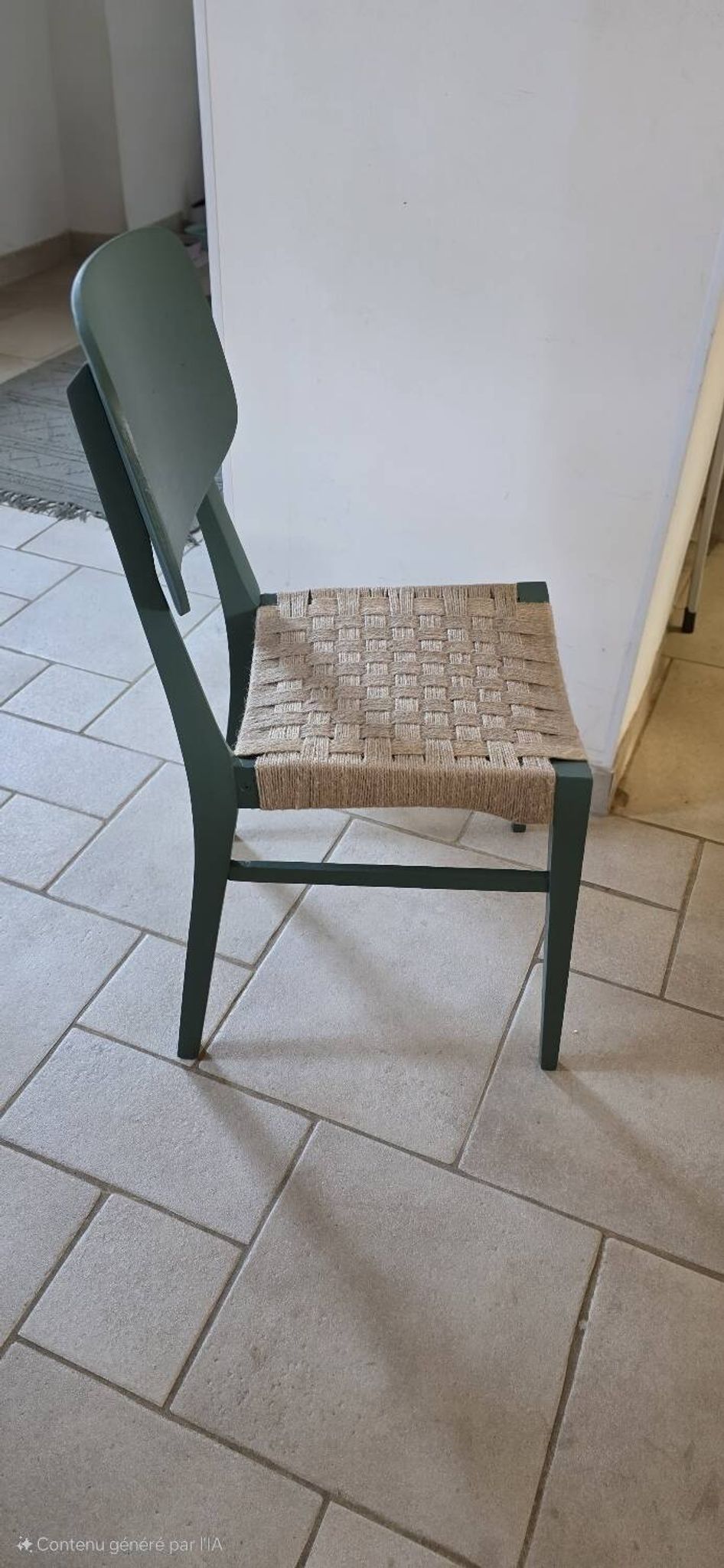Chaise lignes scandinaves fougère et jute