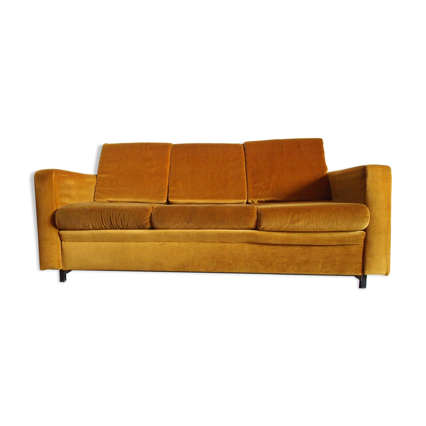 Convertible velvet sofa
