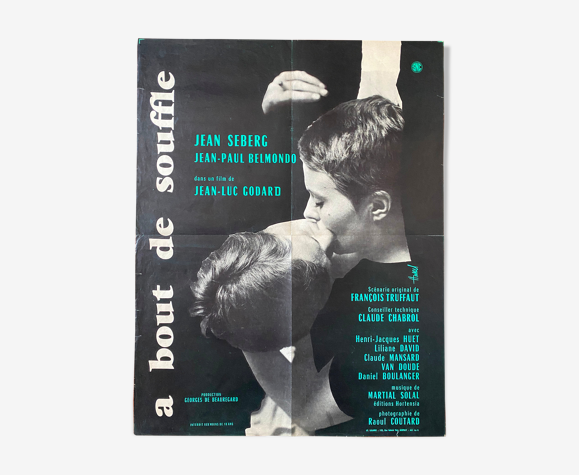 Cinema Poster Breathless Jean Luc Godard Jean Paul Belmondo 60x80cm 1960 Selency Cinema Poster Breathless Jean Luc Godard Jean Paul Belmondo 60x80cm 1960 Selency