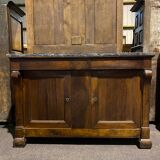 Walnut sideboard marble top 19th