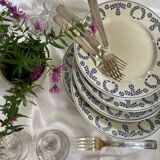 Set of 10 Nuneville flat and soup plates from 1890
