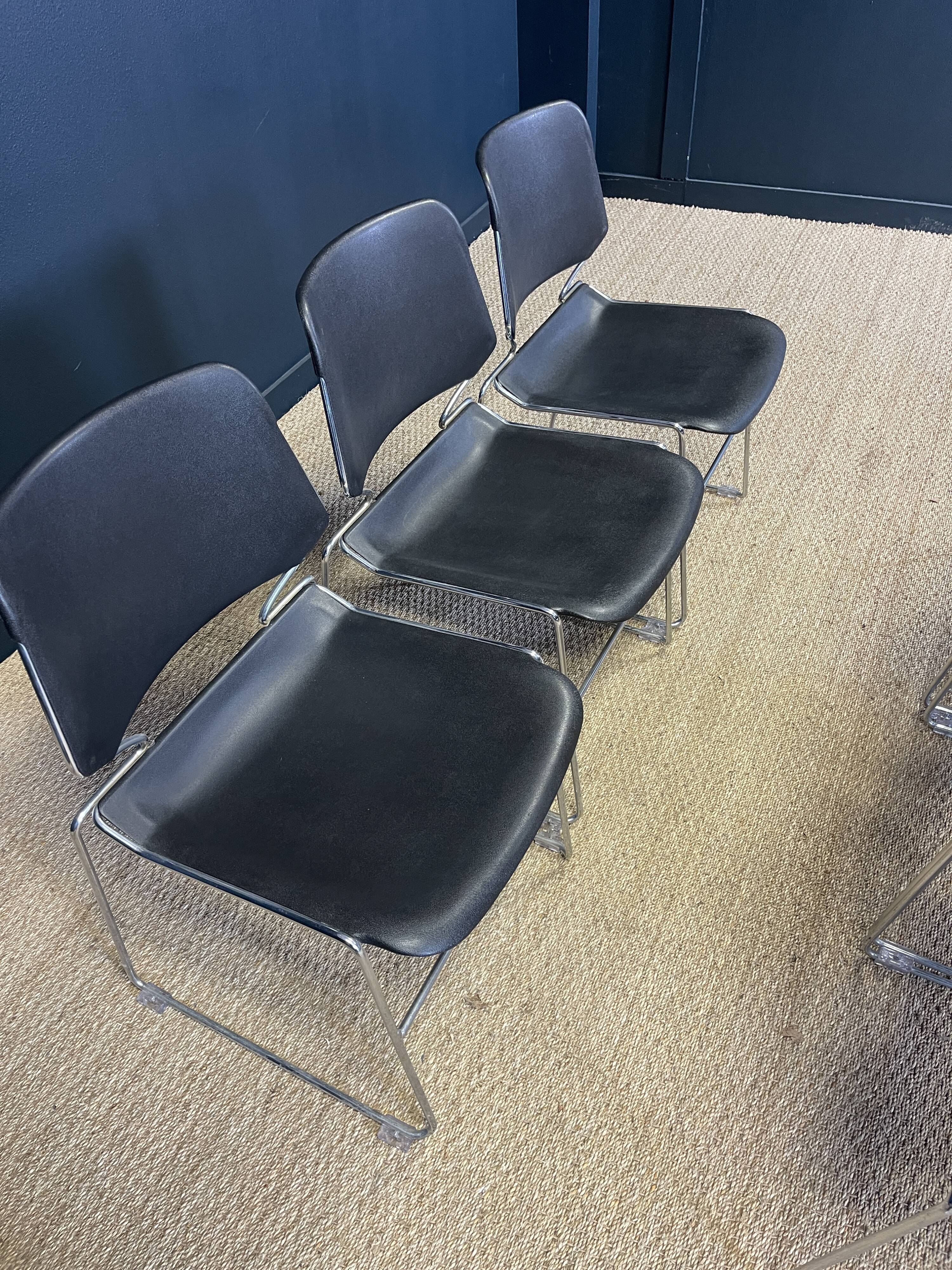 Set of 6 Matrix chairs by Tolleson for Krueger, 70s USA