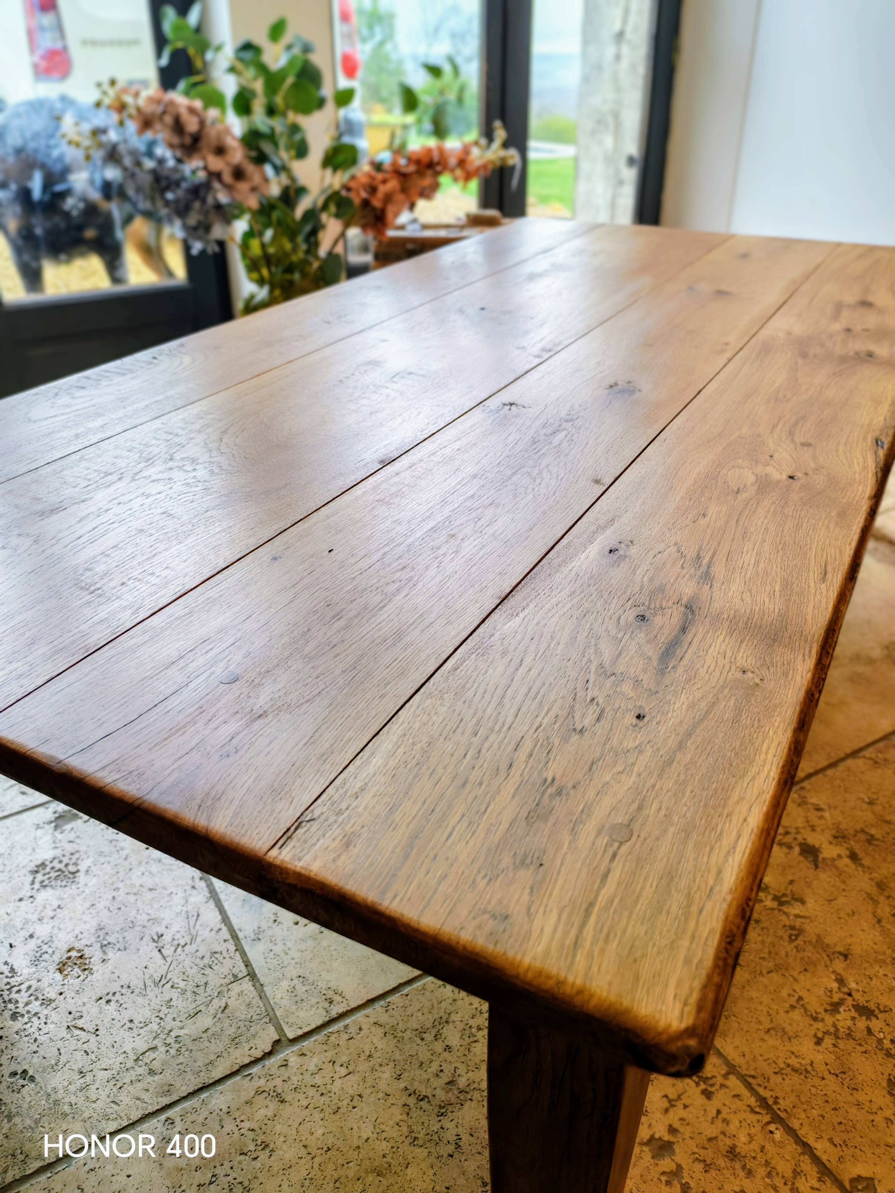 Solid oak coffee table