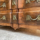Commode arbalète style Louis XIV - Noyer massif