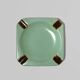 Harald Östergren Art Deco Mint-Green Ceramic Ashtray, For Upsala-Ekeby