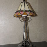 Lampe art déco en fer forgé