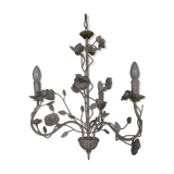 Lustre 3 branches en fer patiné