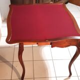 Console, table de jeux style Louis XV fin XIXème en acajou