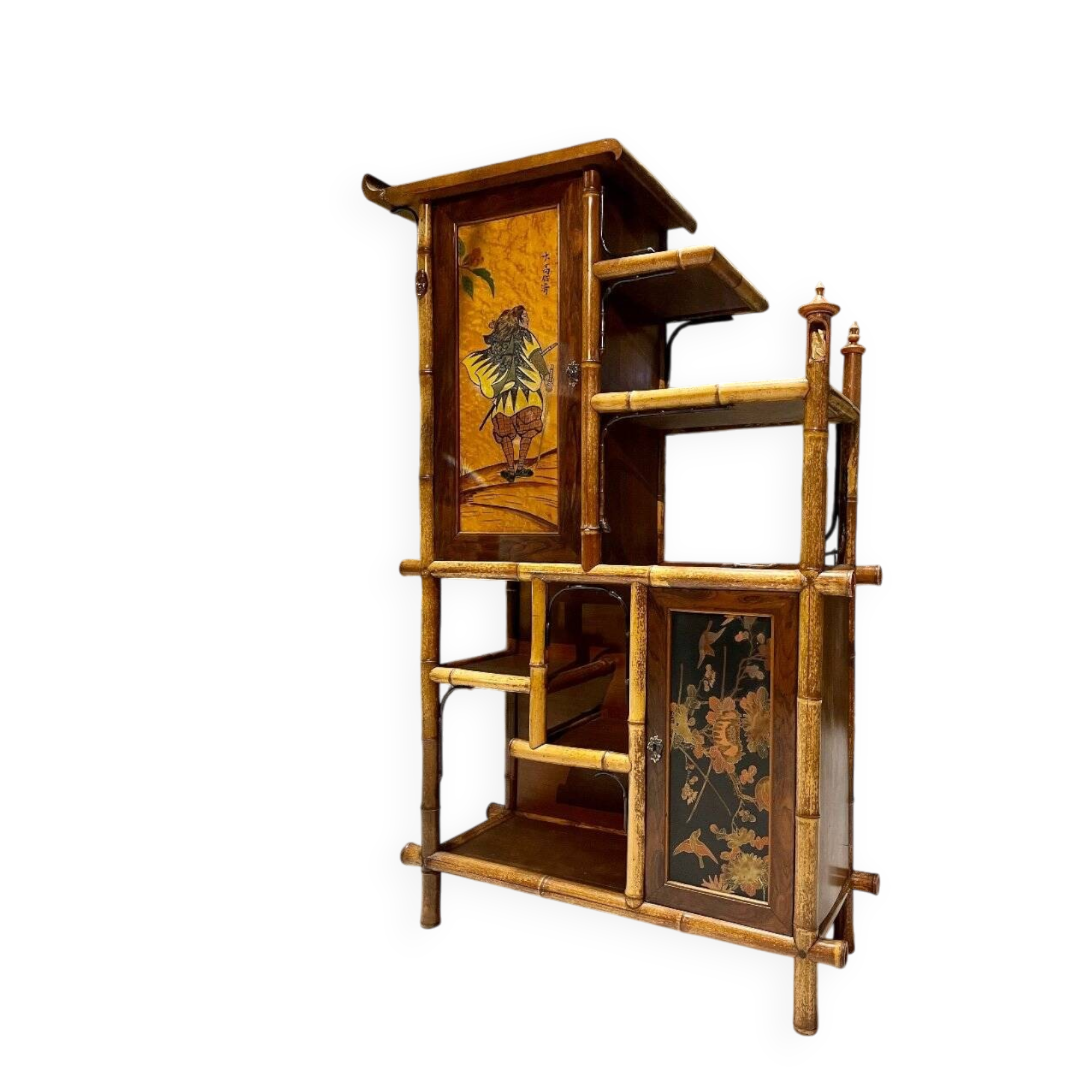 Japanese-style cabinet attributed to Perret and Vibert from the Napoleonic III period.