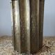 Egidio Casagrande umbrella stand in hammered brass, Italy, circa 1960.