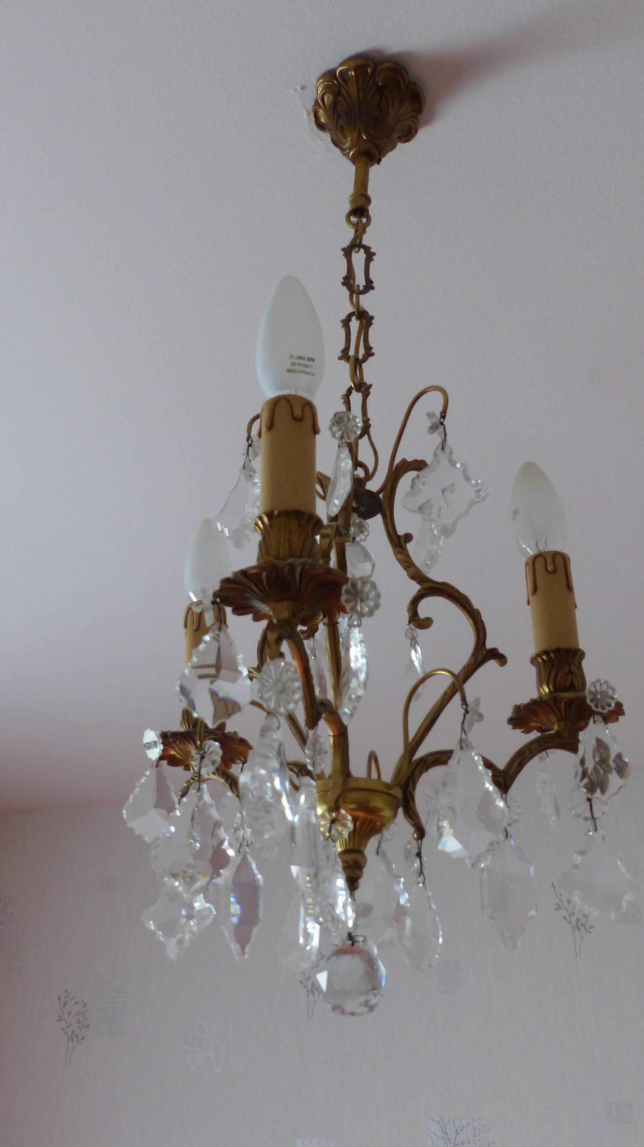 Crystal chandelier 3 branches