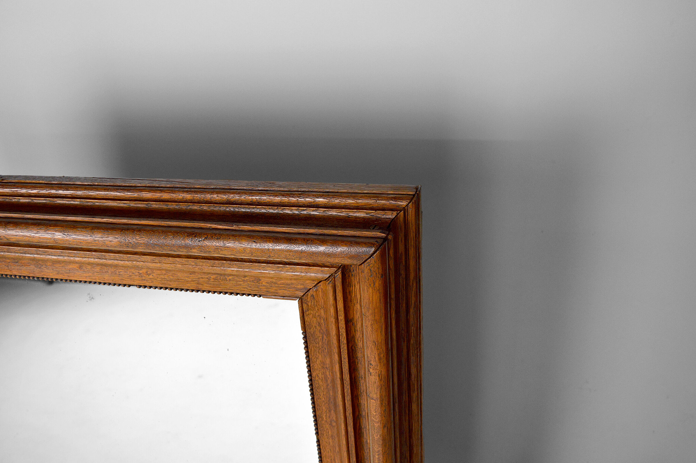 Napoleon III mirror in molded oak, France, circa 1860