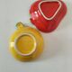 Duo de coupelles barbotine fraise & citron vintage