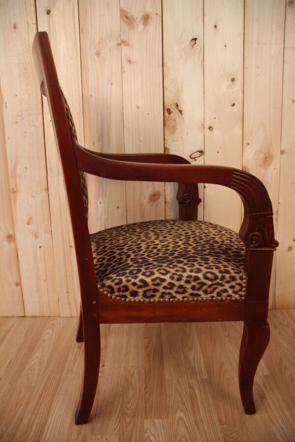 Fauteuil époque empire en acajou