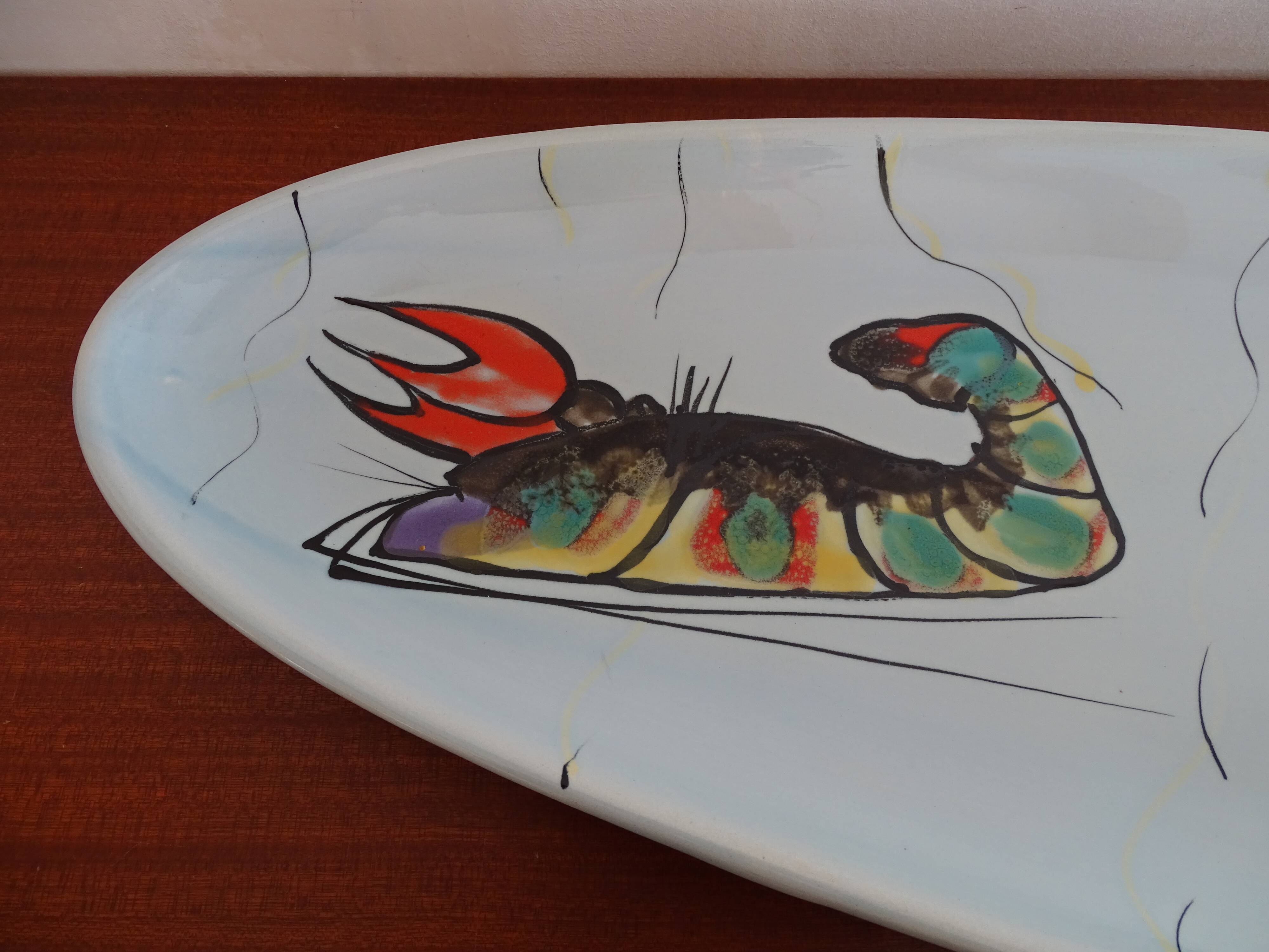 Fish dish MBFA Pornic 1960 vintage