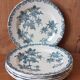 Six LG "Righi" iron earthenware plates