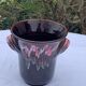 Ice bucket, vintage Vallauris glazed ceramic ice cubes