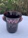 Ice bucket, vintage Vallauris glazed ceramic ice cubes