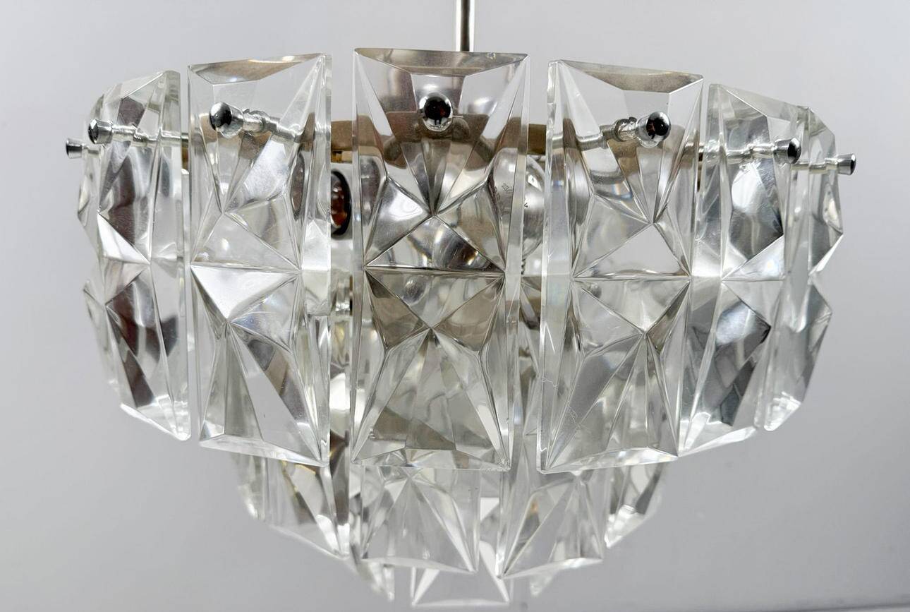 Mid-century chandelier/ceiling lamp by Kinkeldey, Germany, 1970s.