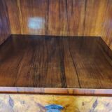 Art deco dining room sideboard in briar with upstand, 1940s