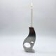 Brushed aluminum "Space Age" candlestick/vase, 1970s