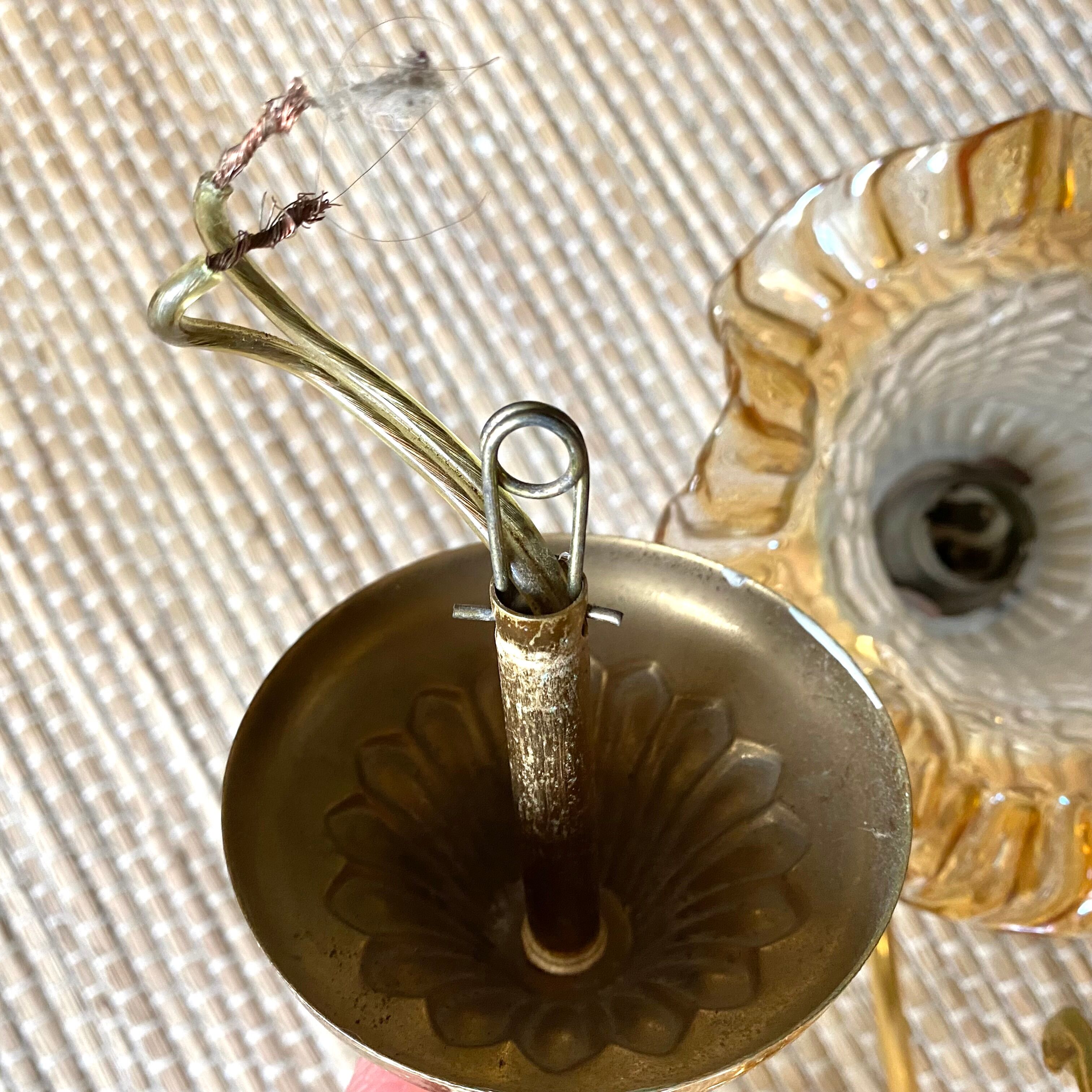 Lustre vintage doré 3 branches