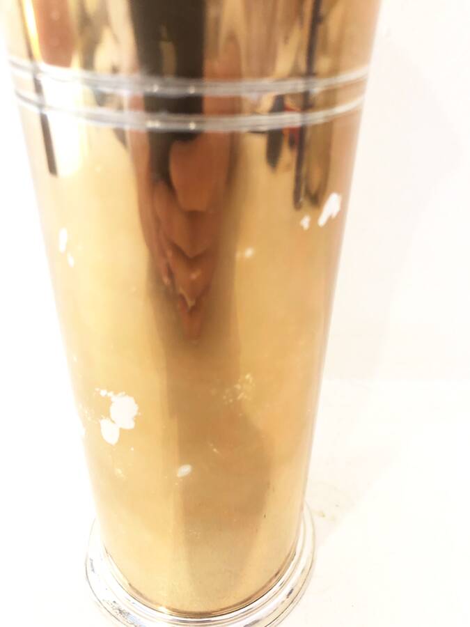 Silver metal vase BSF Germany, 1970