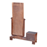 Restored ArtDeco Walnut Dressing Mirror, Revived Polish, Czechia, 1920s