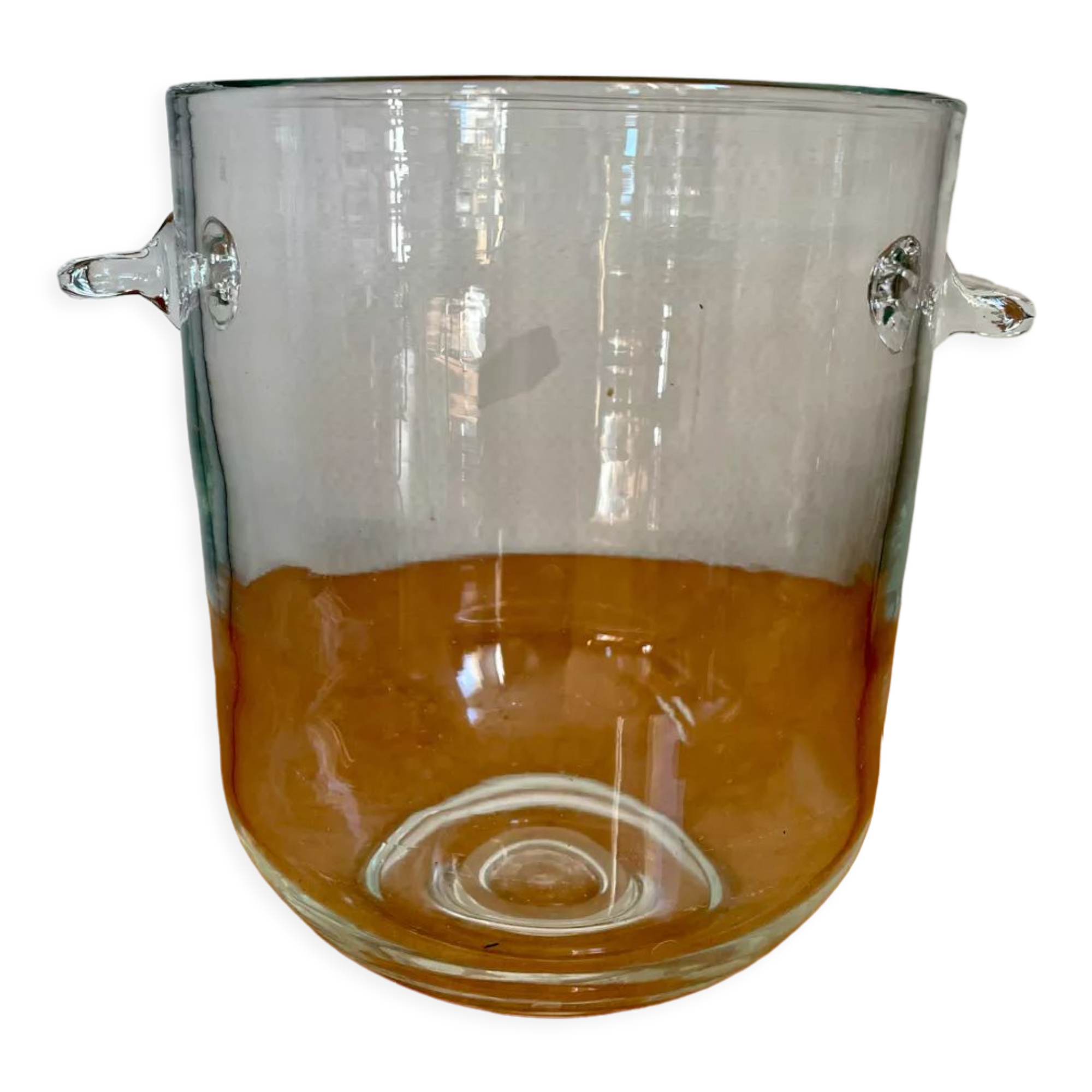 Vintage glass champagne bucket