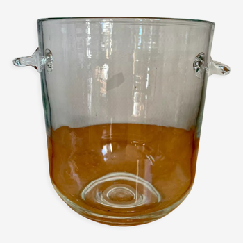 Vintage glass champagne bucket