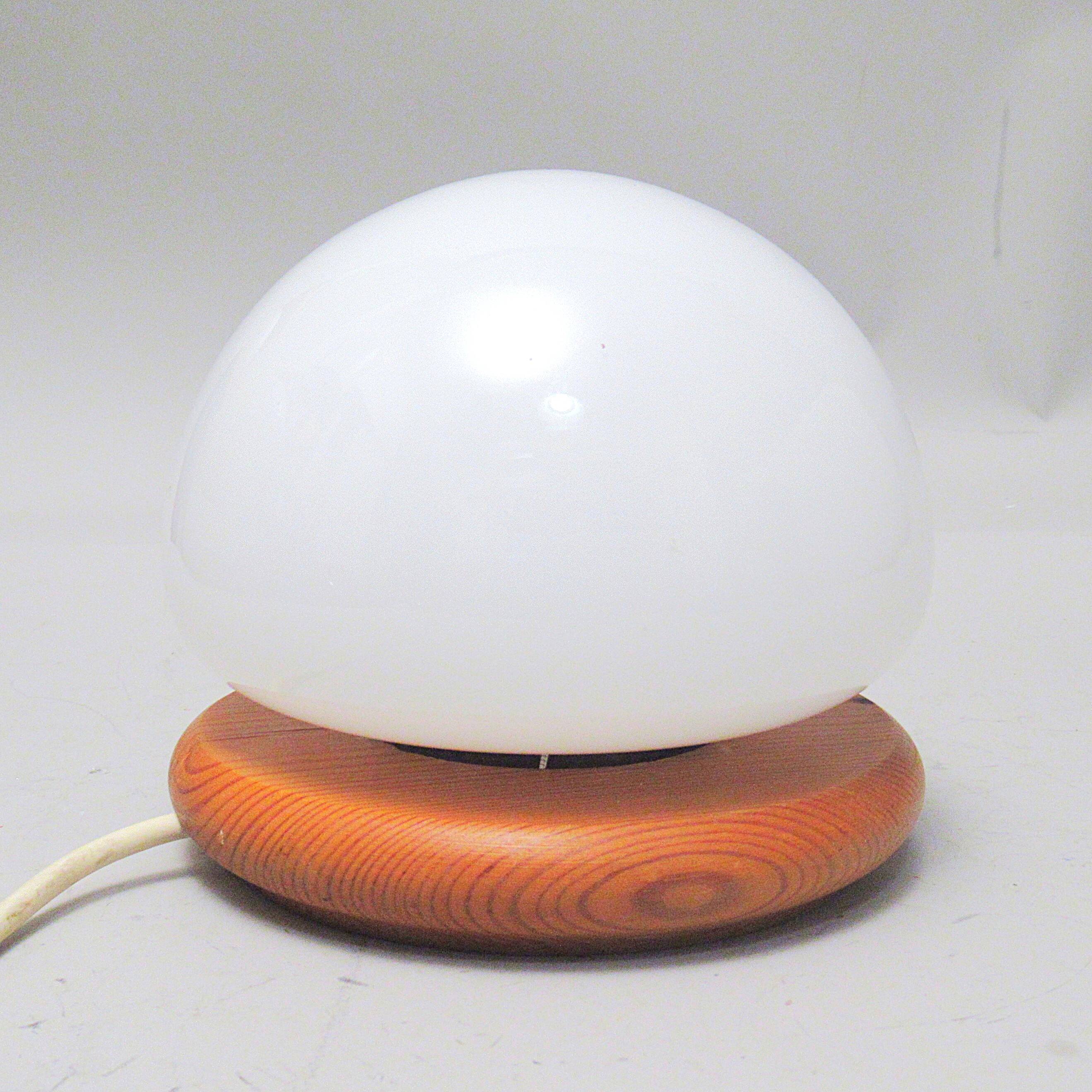Cosmo Designs 1970s pine base globe lamp