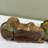 Serres-livres en bois sculpté