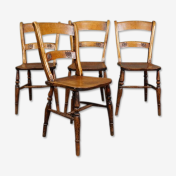 Ensemble de 4 chaises antiques anglaises