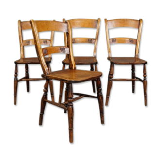 Ensemble de 4 chaises antiques anglaises