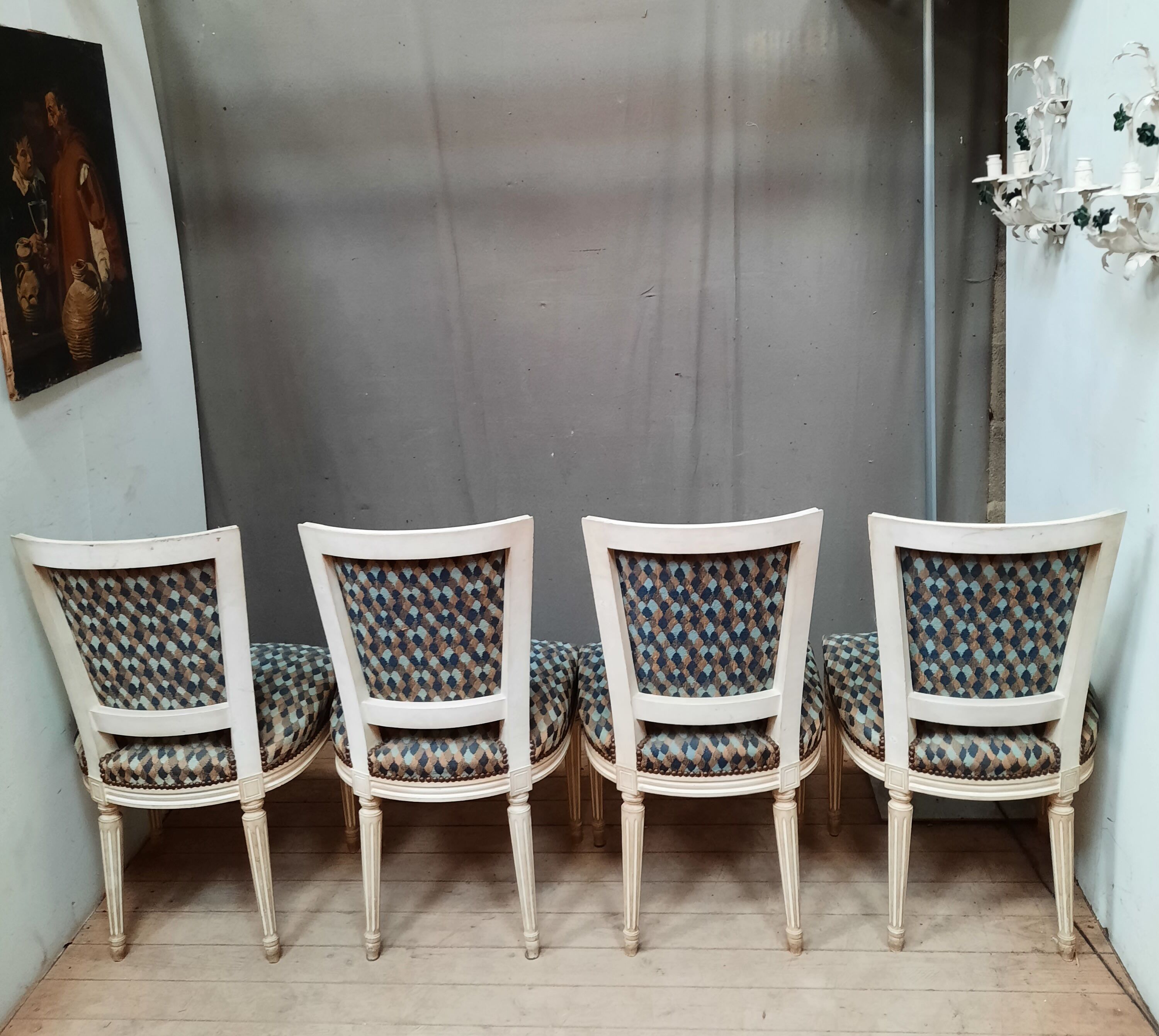 Set of 4 Louis XVI style chairs