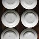 A set of 6 flat plates Terre de Fer Bleu Verdun HBC.
