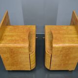 Ensemble de deux tables de chevet Art Déco Tchécoslovaquie, années 1939