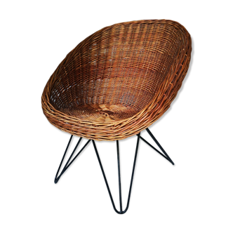 Fauteuil osier enfant, 1950