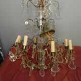 Old chandelier has the French with 8 branches