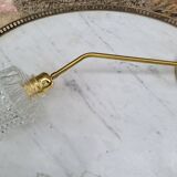 Brass and moulded glass sconce